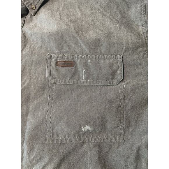 LOT(2) Carhartt S107SIE Shirts Burnt Orange/Gray Button Up Short Sleeve Mens XL - Picture 14 of 16